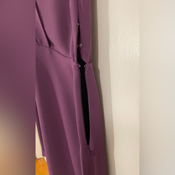 Aritzia💜 Babaton Phoenix Dress in Açaí LINED Skirt Faux-Wrap Top PERFECT NWT - Picture 12 of 16